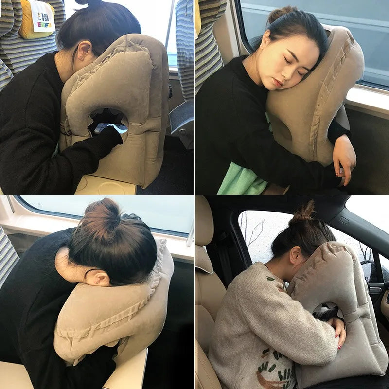 Inflatable Air Cushion Travel Pillow - FairyBox